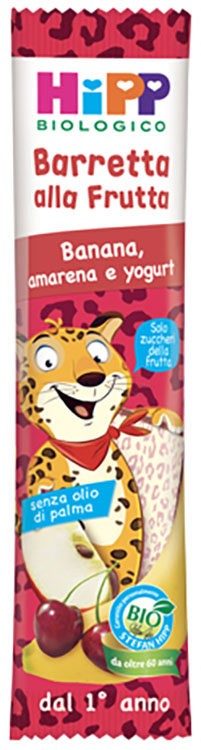 HIPP BIO BARRETTA ALLA FRUTTA BANANA/AMARENA/YOGURT 23 G - Farmacia-flash.it