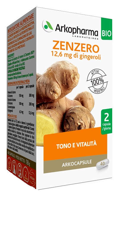 ARKO CAPSULE ZENZERO BIO 40 CAPSULE - Farmacia-flash.it
