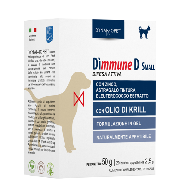 DIMMUNE D SMALL CANI 20 BUSTINE 2,5 G - Farmacia-flash.it