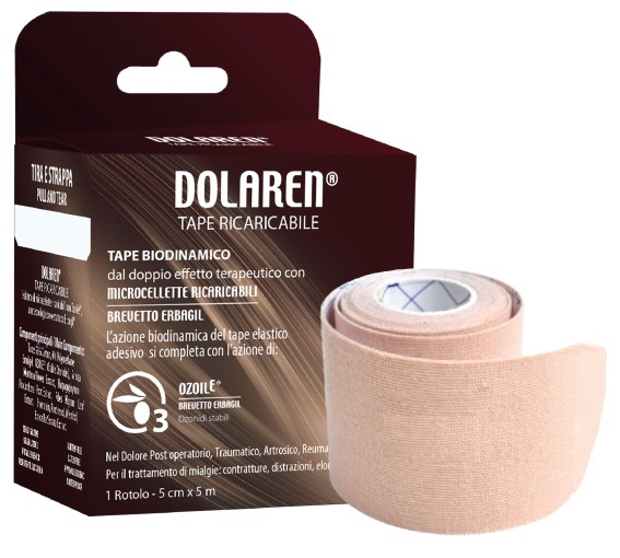 DOLAREN TAPE RICARICABILE CEROTTO TERAPEUTICO BEIGE CM 5X5 M IN ROTOLO - Farmacia-flash.it