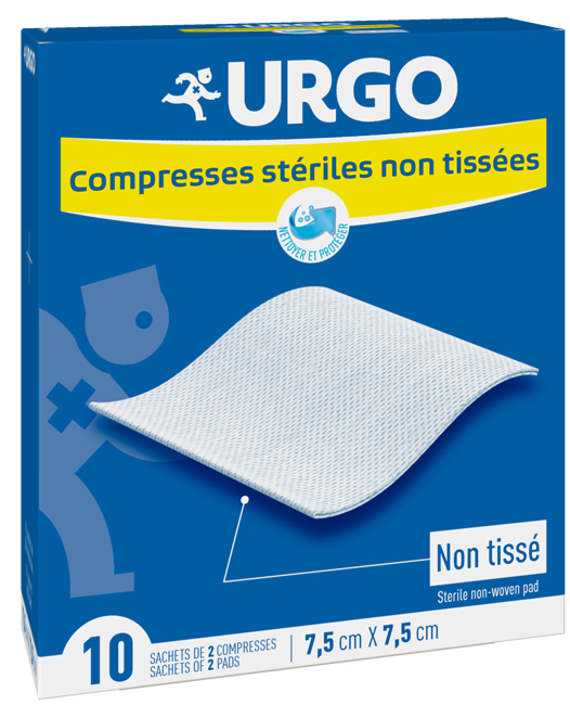 COMPRESSA DI GARZA IN COTONE STERILE URGO 7,5 X 7,5 CM 10 PEZZI - Farmacia-flash.it
