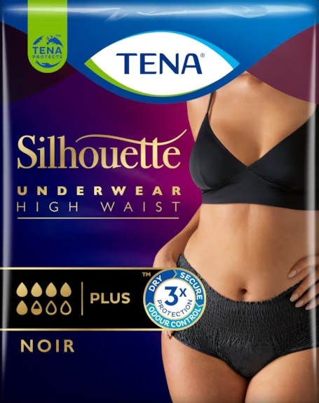 PANNOLONE A MUTANDINA ASSORBENTE TENA SILHOUETTE NOIR M VITA ALTA 9 PEZZI - Farmacia-flash.it