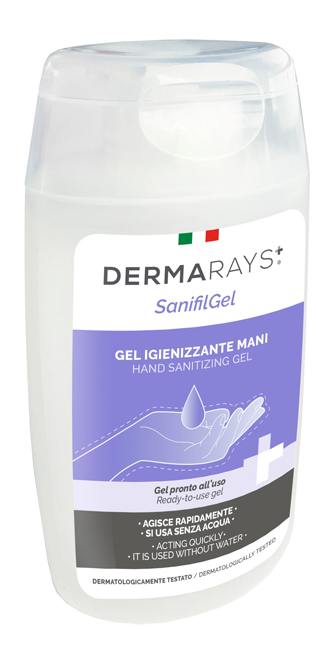 DERMARAYS SANIFIL GEL IGIENIZZANTE MANI PRONTO ALL'USO ALCOOL 80% 100 ML - Farmacia-flash.it