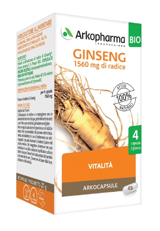 ARKOCPS GINSENG 45 CAPSULE BIO - Farmacia-flash.it