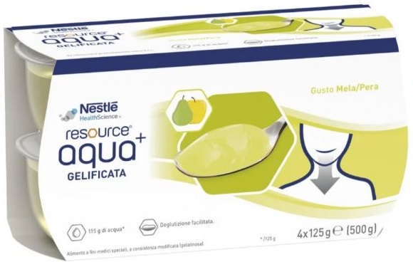 RESOURCE AQUA ACQUA GELIFICATA+APPLEPEAR CUP 6 4X125 G - Farmacia-flash.it