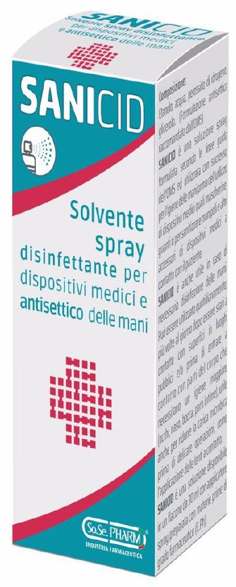 SANICID SOLUZIONE SPRAY PER DISINFEZIONE DISPOSITIVI MEDICI E ANTISETTICO MANI 30 ML - Farmacia-flash.it