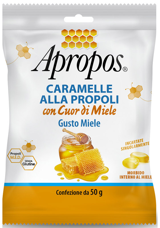 APROPOS CARAMELLE DURE MIELE CUOR DI MIELE 50 G - Farmacia-flash.it
