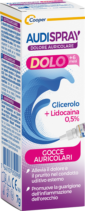GOCCE AURICOLARI AUDISPRAY DOLO PER BAMBINI 7 G - Farmacia-flash.it