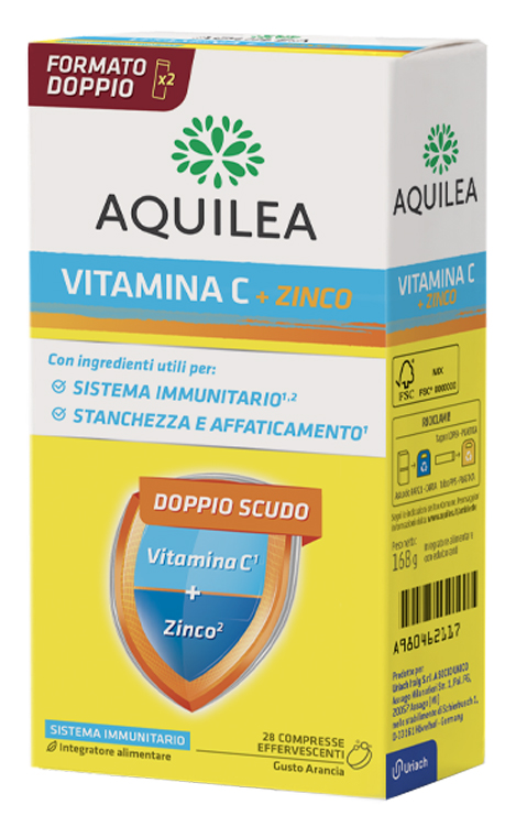 AQUILEA VITAMINA C 14 COMPRESSE EFFERVESCENTI BIPACK - Farmacia-flash.it