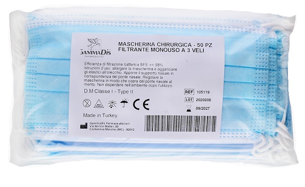 MASCHERINA CHIRURGICA 50 PEZZI - Farmacia-flash.it