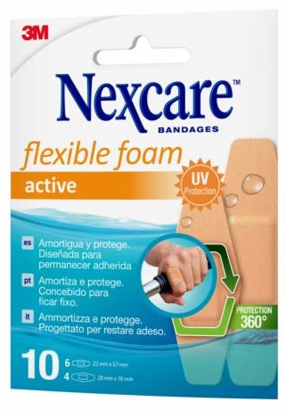 CEROTTO PREPARATO 3M NEXCARE ACTIVE 360 GRADI N1010ASDX02 ASSORTITI 2 MISURE 6 CEROTTI 22X57MM + 4 CEROTTI 28X76MM - Farmacia-flash.it