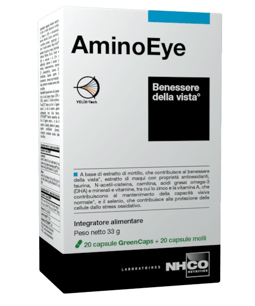 NHCO AMINOEYE 20 CAPSULE GREEN CAPS + 20 CAPSULE MOLLI - Farmacia-flash.it