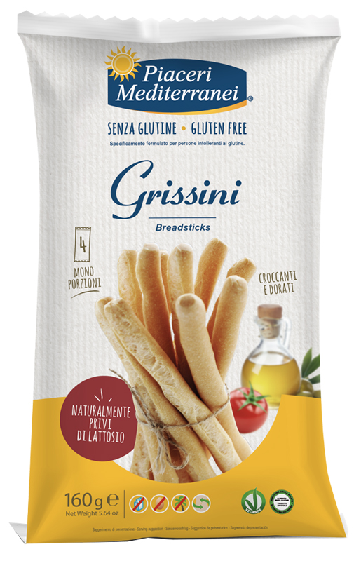 PIACERI MEDITERRANEI GRISSINI 160 G - Farmacia-flash.it