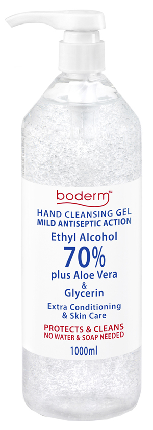 BODERM HAND CLEANSING GEL 70% 1 LITRO CON DISPENSER - Farmacia-flash.it