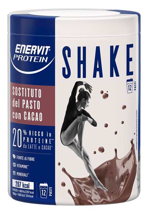 ENERVIT PROTEIN SHAKE CACAO 12 PASTI - Farmacia-flash.it