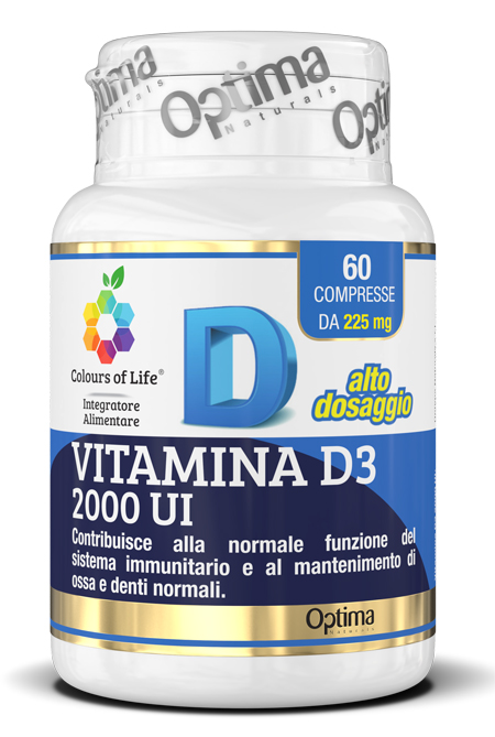 COLOURS OF LIFE VITAMINA D3 2000 UI 60 COMPRESSE - Farmacia-flash.it