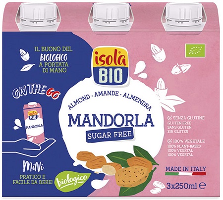 ISOLA BIO BEVANDA MANDORLA ON THE GO 3 X 250 ML - Farmacia-flash.it