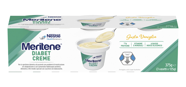 MERITENE DIABET CREME VANIGLIA 3 X 125 G - Farmacia-flash.it