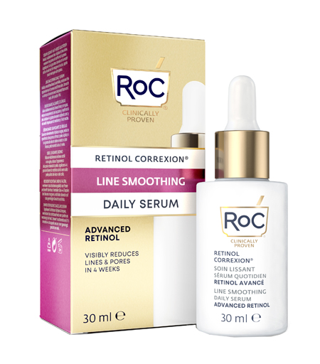 ROC RETINOL CORREXION LINE SMOOTHING SIERO VISO GIORNO 30 ML - Farmacia-flash.it