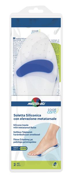 MASTER-AID FOOT CARE SOLETTA SILICONICA MEDIUM 39-40 EU ELEV METATARSO - Farmacia-flash.it