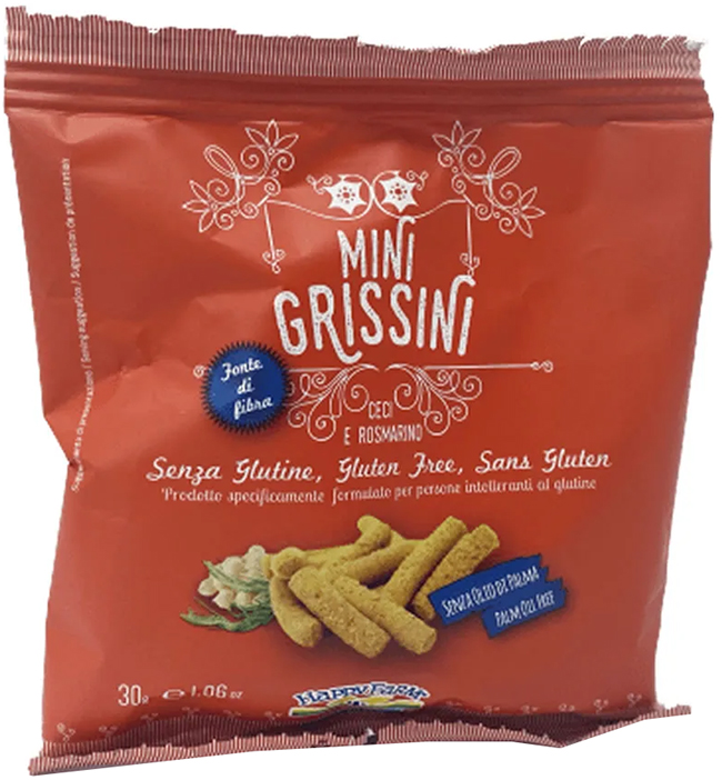 HAPPY FARM MINI GRISSINI CECI/ROSMARINO 30 G - Farmacia-flash.it