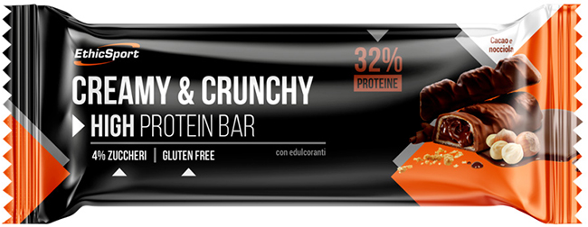 CREAMY&CRUNCHY BARRETTA PROTEICA CACAO/NOCCIOLA 30 G - Farmacia-flash.it