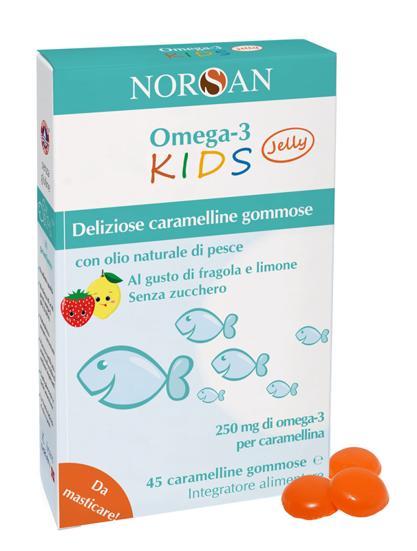 NORSAN OMEGA 3 KIDS 45 CARAMELLINE GOMMOSE - Farmacia-flash.it