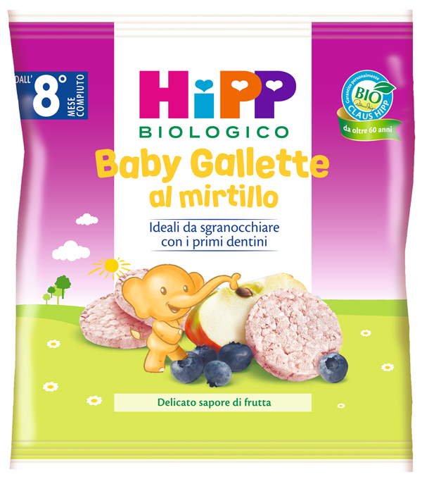 HIPP BABY GALLETTE DI RISO AL MIRTILLO 30 G - Farmacia-flash.it