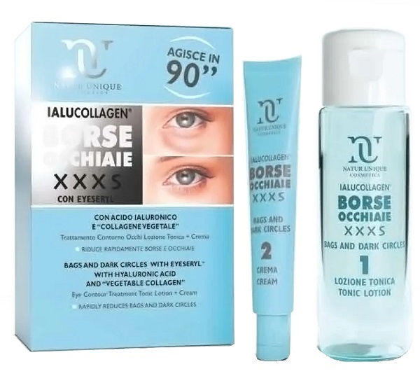 NATUR UNIQUE IALUCOLLAGEN BORSE E OCCHIAIE XXXS TONICO 10 ML + 30 ML - Farmacia-flash.it