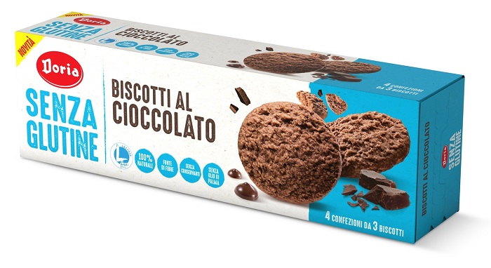DORIA BISCOTTI CIOCCOLATO 4X37,5 G - Farmacia-flash.it