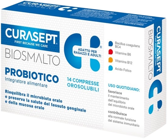 CURASEPT BIOSMALTO PROBIOTICO 14 COMPRESSE - Farmacia-flash.it
