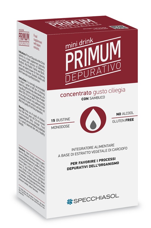 PRIMUM DEPURATIVO MINIDRINK CILIEGIA 15 STICK DA 10 ML - Farmacia-flash.it