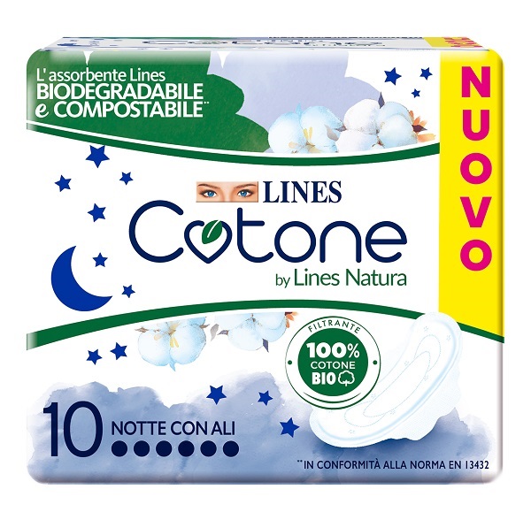 LINES COTONE BIO ULTRA NOTTE 8+2 PEZZI - Farmacia-flash.it