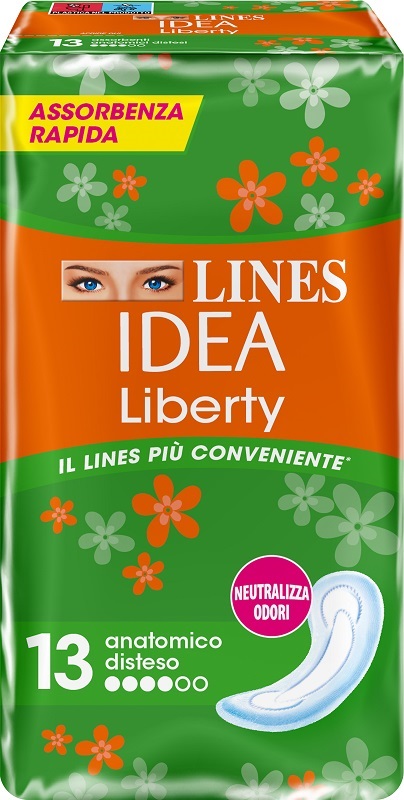 LINES IDEA LIBERTY DWCT ANATOMICI 13 PEZZI - Farmacia-flash.it