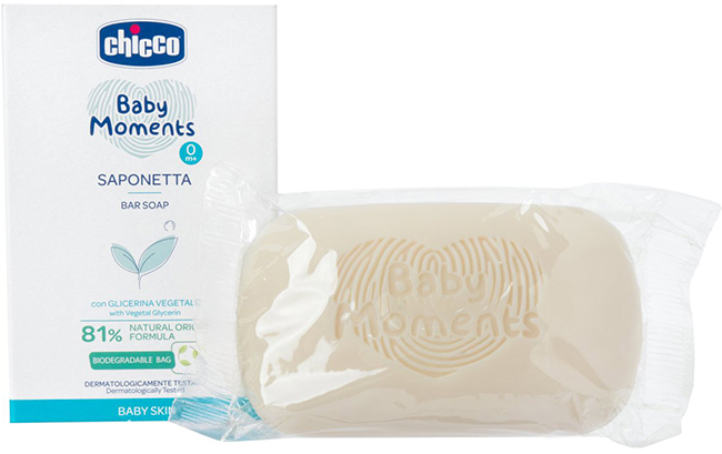 CHICCO BABY MOMENTS SAPONE SOLIDO 100 G - Farmacia-flash.it