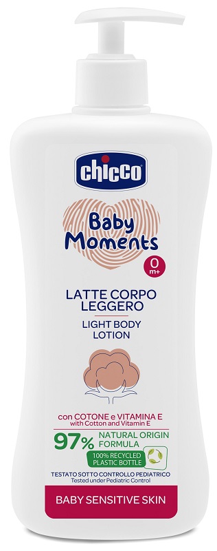 CHICCO BABY MOMENTS LATTE CORPO SENSITIVE LEGGERO 500 ML - Farmacia-flash.it
