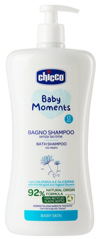 CHICCO BABY MOMENTS BAGNO SHAMPOO DELICATE 750 ML - Farmacia-flash.it