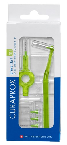 CURAPROX CPS 011 SCOVOLINO PRIME START 011 LIME GREEN 5 PEZZI - Farmacia-flash.it