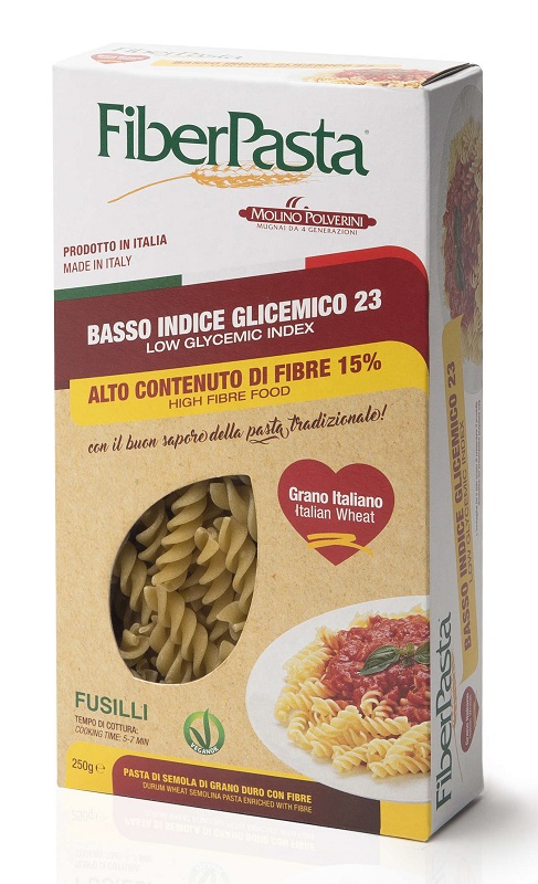 FIBERPASTA FUSILLI BASSO INDICE GLICEMICO 250 G - Farmacia-flash.it