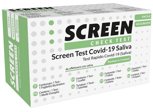 SCREEN TEST ANTIGENICO RAPIDO AUTODIAGNOSTICO COVID-19 SARS-COV-2 CAMPIONI SALIVARI SELFTEST COVID SALIVA SCREEN - Farmacia-flash.it