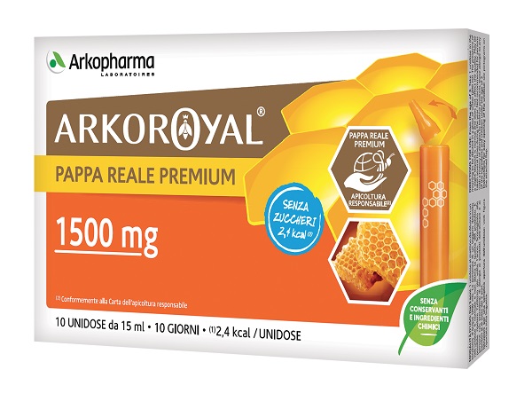 ARKOROYAL PAPPA REALE 1500MG SENZA ZUCCHERO 10 FLACONCINI DA 15 ML - Farmacia-flash.it