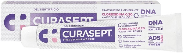 CURASEPT GEL DENTIFRICIO ADS DNA TRATTAMENTO RIGENERANTE 75 ML - Farmacia-flash.it