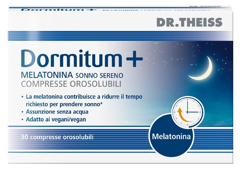 THEISS DORMITUM + MELATONINA SONNO SERENO 30 COMPRESSE OROSOLUBILI - Farmacia-flash.it