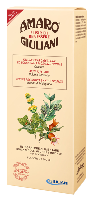 AMARO GIULIANI ELISIR BENESSERE 300 ML NUOVA FORMULA - Farmacia-flash.it