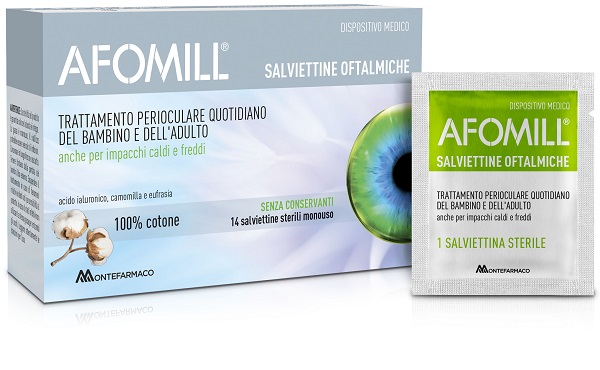 AFOMILL SALVIETTINE OFTALMICHE 14 PEZZI - Farmacia-flash.it