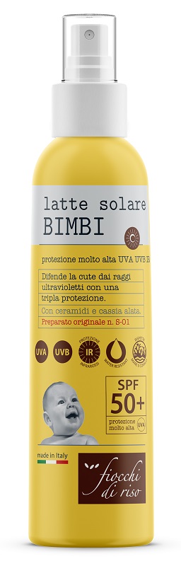 FIOCCHI DI RISO LATTE SOLARE BIMBI 50+ 140 ML SPRAY - Farmacia-flash.it