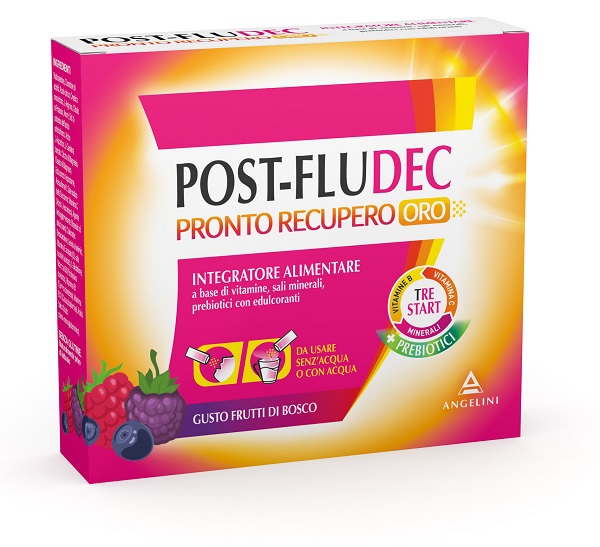 POSTFLUDEC FRUTTI DI BOSCO PRONTO RECUPERO ORO 12 BUSTINE - Farmacia-flash.it