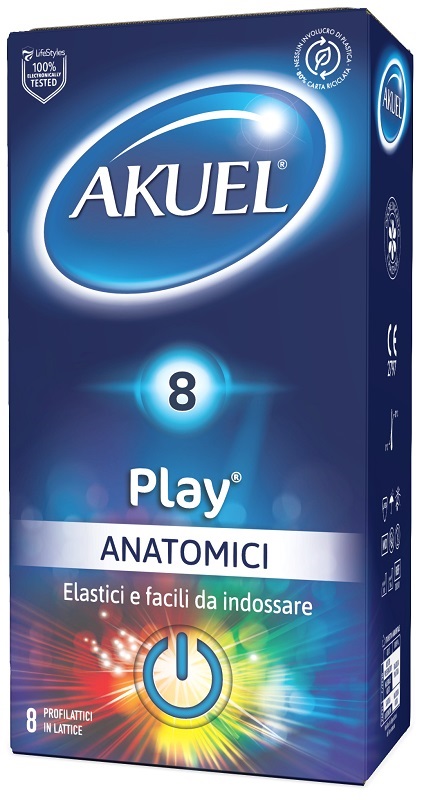 PROFILATTICO AKUEL PLAY ANATOMICO 8 PEZZI - Farmacia-flash.it