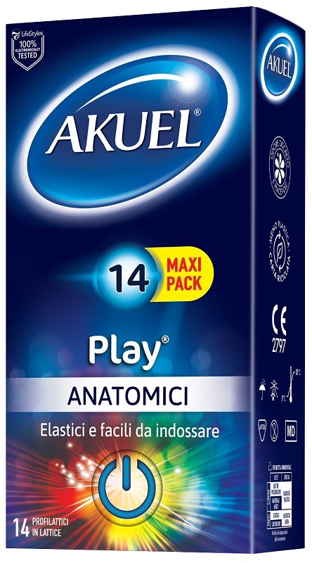 PROFILATTICO AKUEL PLAY ANATOMICO 14 PEZZI - Farmacia-flash.it