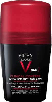 VICHY HOMME DEODORANTE CLINICAL CONTROL 96H ROLL 50 ML - Farmacia-flash.it